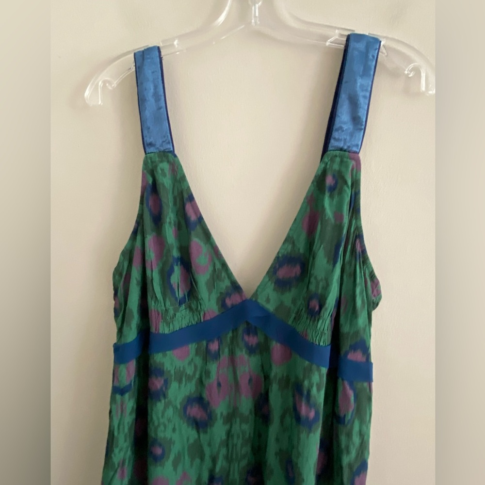 Anthropologie Velvet-Trimmed Slip Midi Dress size L new nwt - Picture 12 of 13